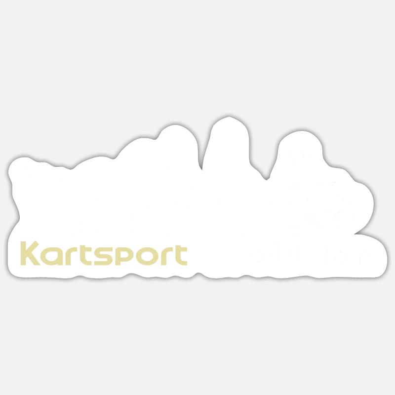 Go-Kart Evolution - Sticker taille S (10 x 10 cm) - blanc mat