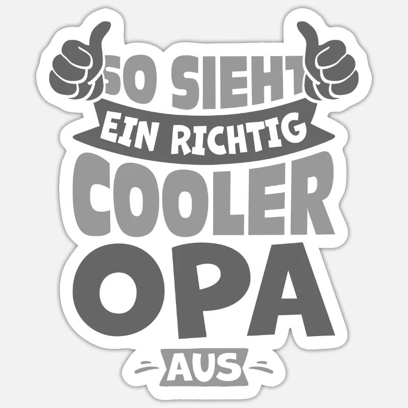 Bester Opa - Sticker Größe S (10 x 10 cm) - Mattweiß