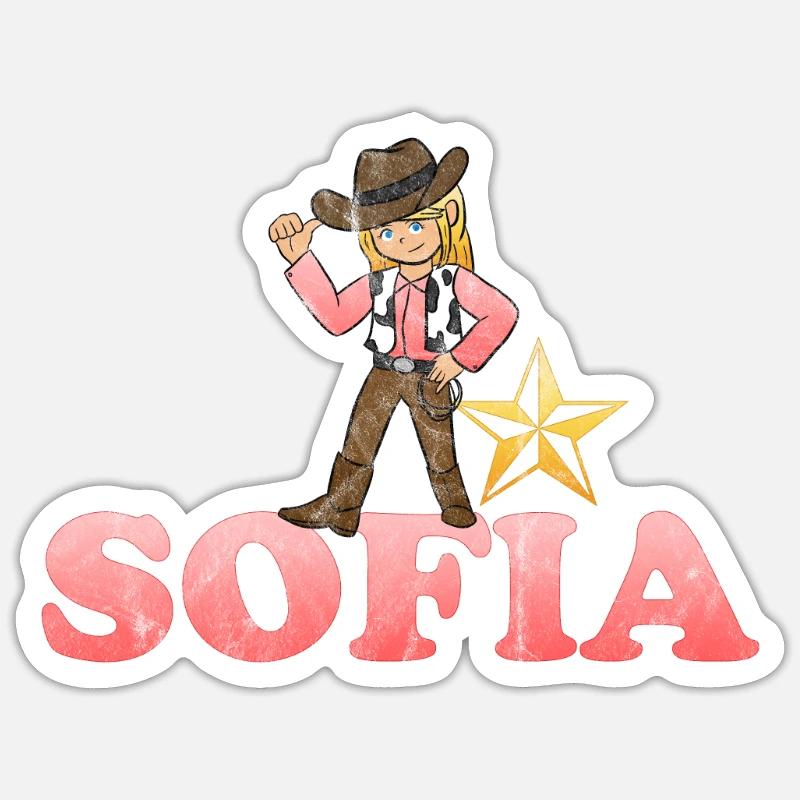 Sofia - Sticker size S (10 x 10 cm) - white matte