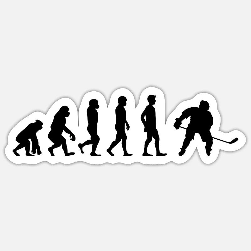 Hockey Evolution Eishockey - Sticker size S (10 x 10 cm) - white matte