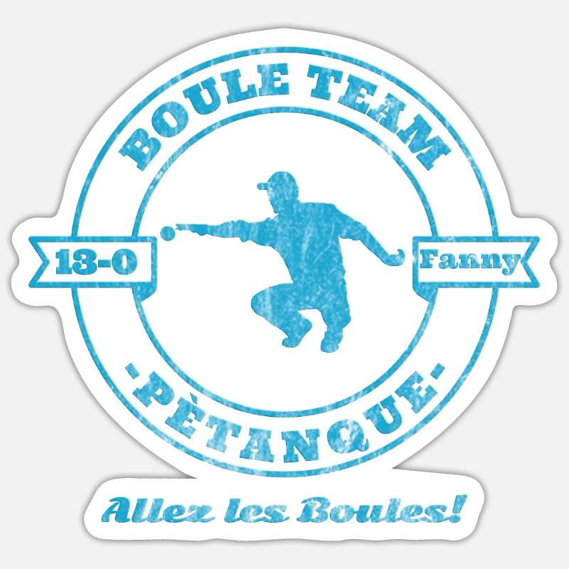 Boule team - Sticker size S (10 x 10 cm) - white matte