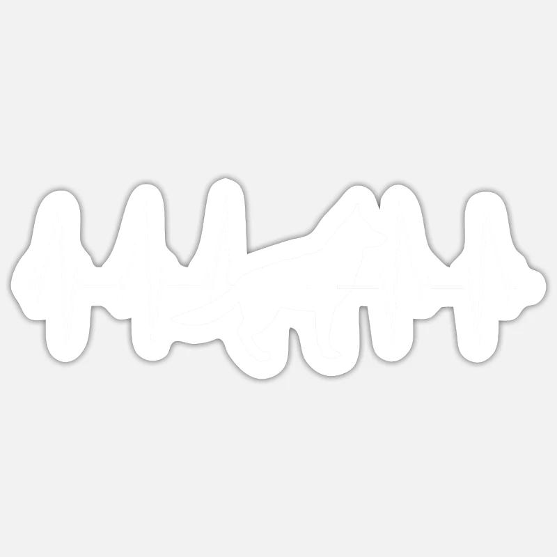 German Shepherd - Sticker size S (10 x 10 cm) - white matte