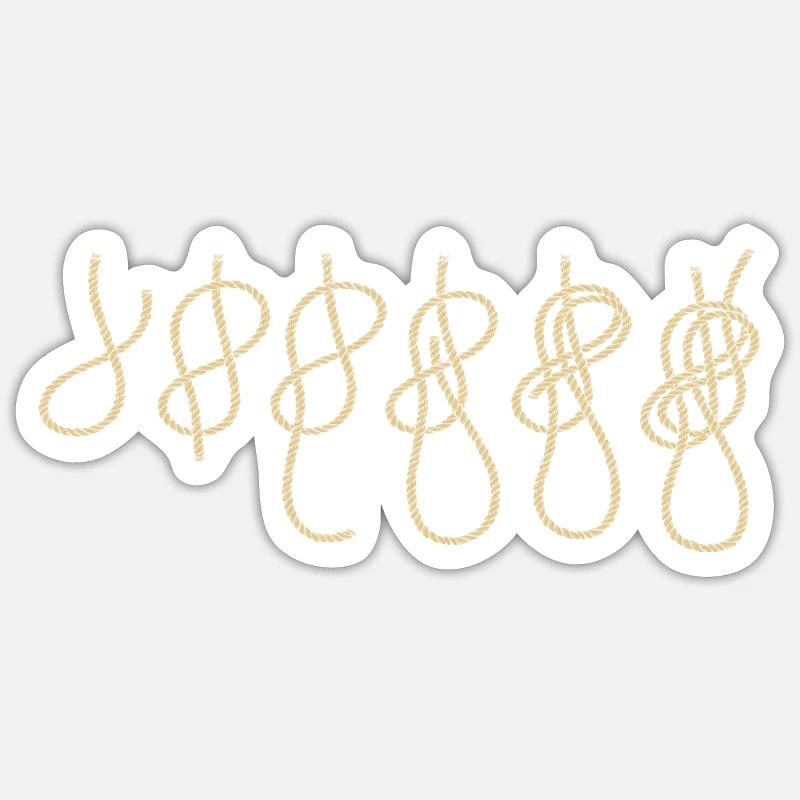 Evolution climbing climbing knot eighth knot - Sticker size S (10 x 10 cm) - white matte