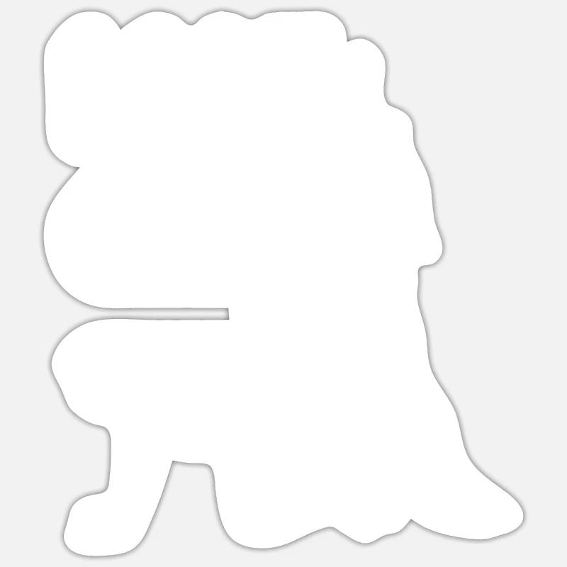 hen - Sticker size S (10 x 10 cm) - white matte