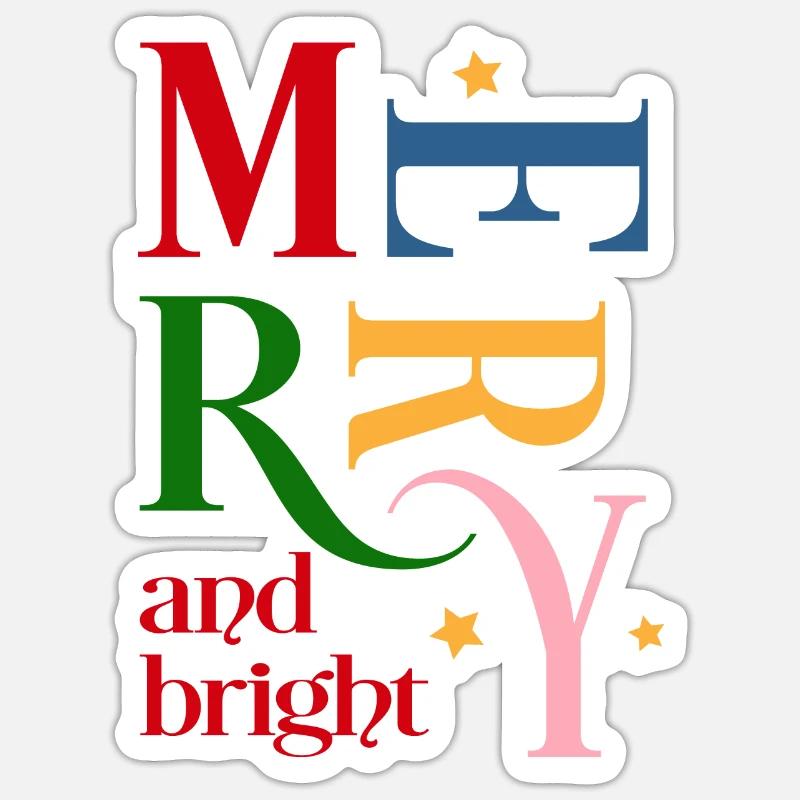 Noël - Sticker taille S (10 x 10 cm) - blanc mat