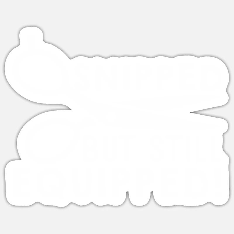 Vasectomy surgery still circumcised - Sticker size S (10 x 10 cm) - white matte