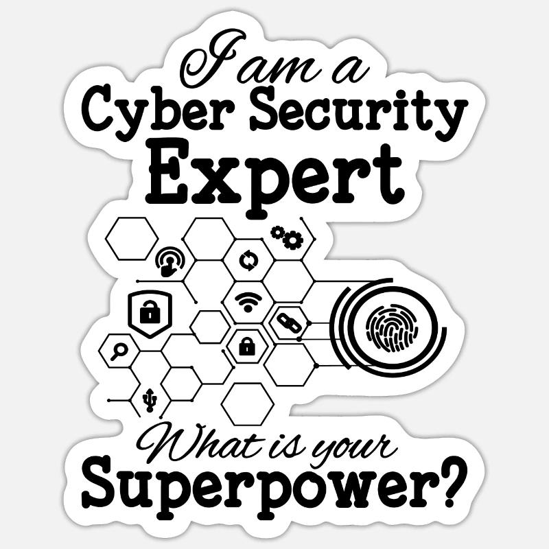 Cyber Security Expert - Sticker size S (10 x 10 cm) - white matte