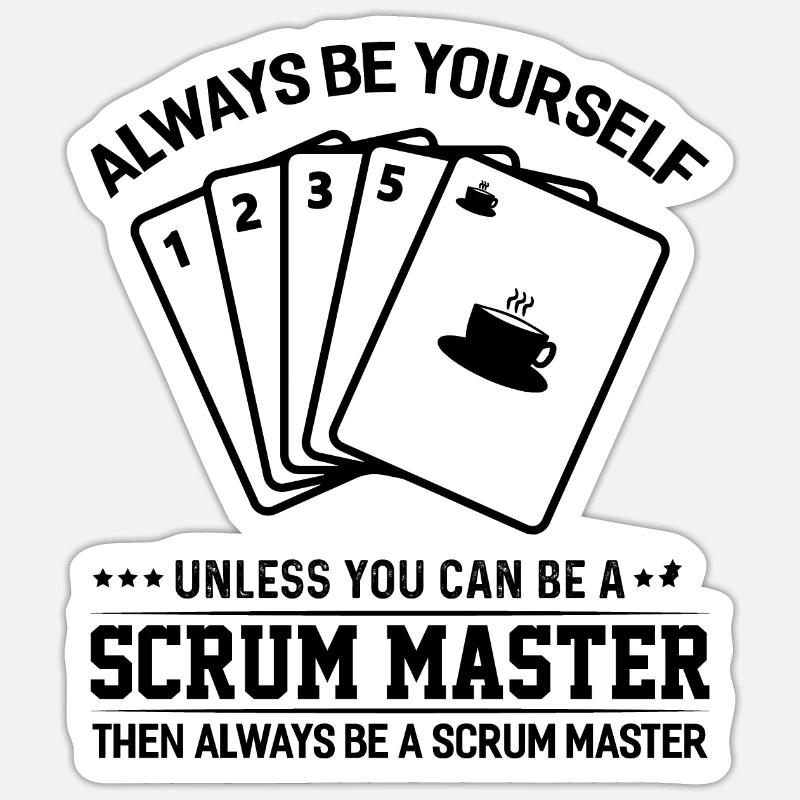 Scrum Master Agile Software Entwicklung Sticker Größe S (10 x 10 cm)