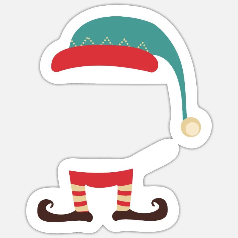 Noël - Sticker taille S (10 x 10 cm) - blanc mat