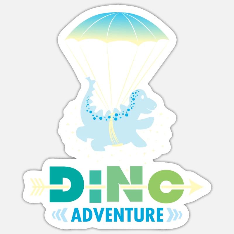 kinder Dino - Sticker Größe S (10 x 10 cm) - Mattweiß