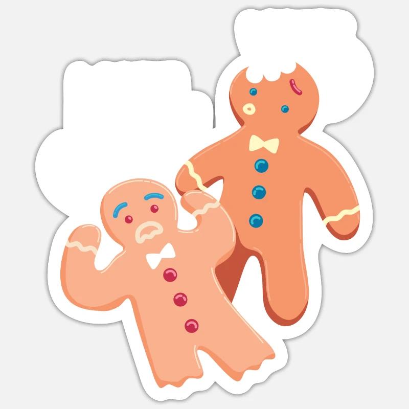 Gingerbread Gingerbread gingerbread man - Sticker size S (10 x 10 cm) - white matte