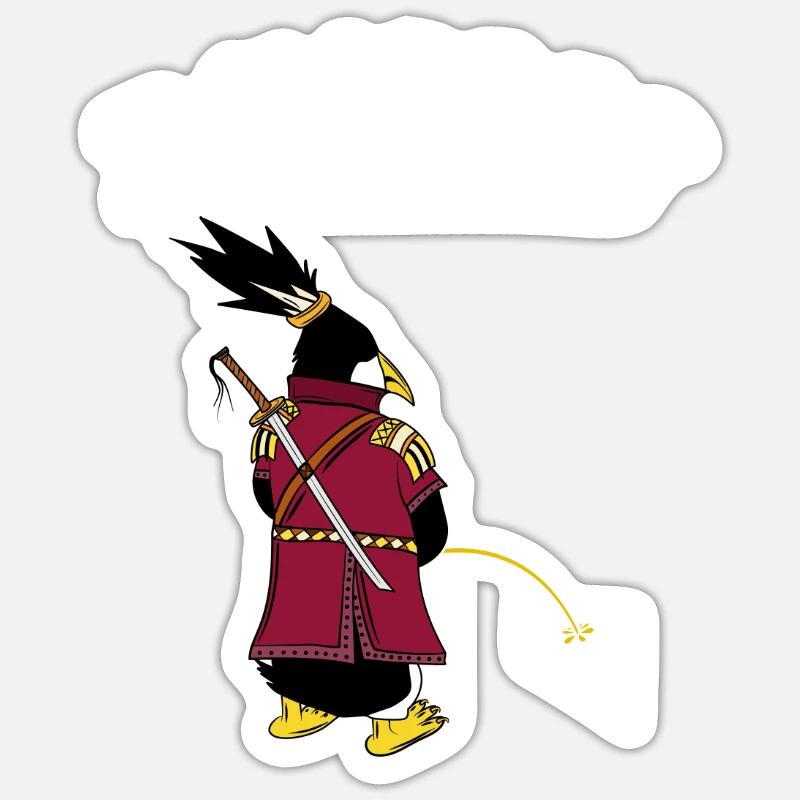 Linux Pingouin I Am Root Geeks Geeks Nerd Computer Ninja - Sticker taille S (10 x 10 cm) - blanc mat