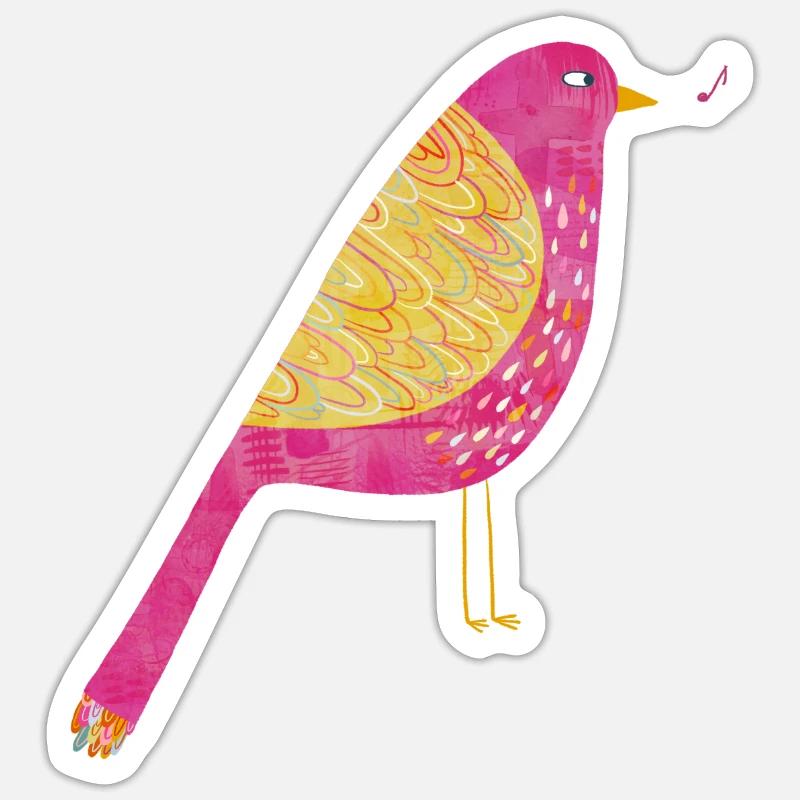 Leicht sarkastischer Vogel - Sticker Größe S (10 x 10 cm) - Mattweiß