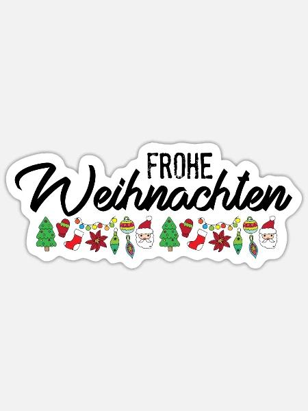 Frohe Weihnachten - Sticker Größe S (10 x 10 cm) - Mattweiß