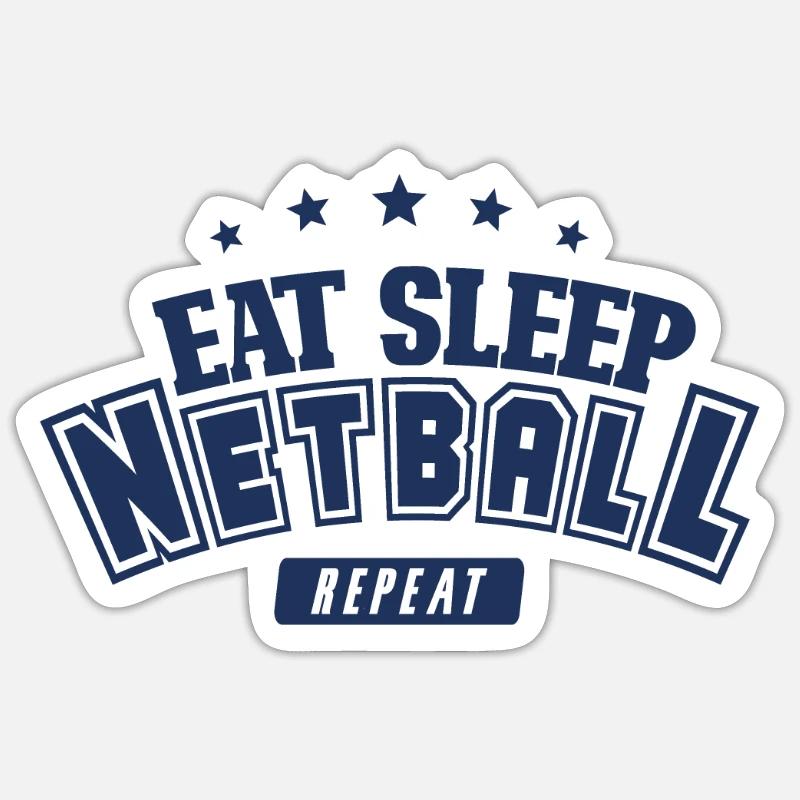 netball - Sticker size S (10 x 10 cm) - white matte