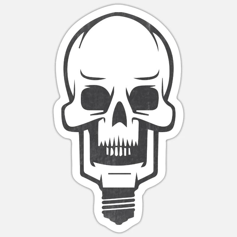 Skull - Skull - Sticker size S (10 x 10 cm) - white matte