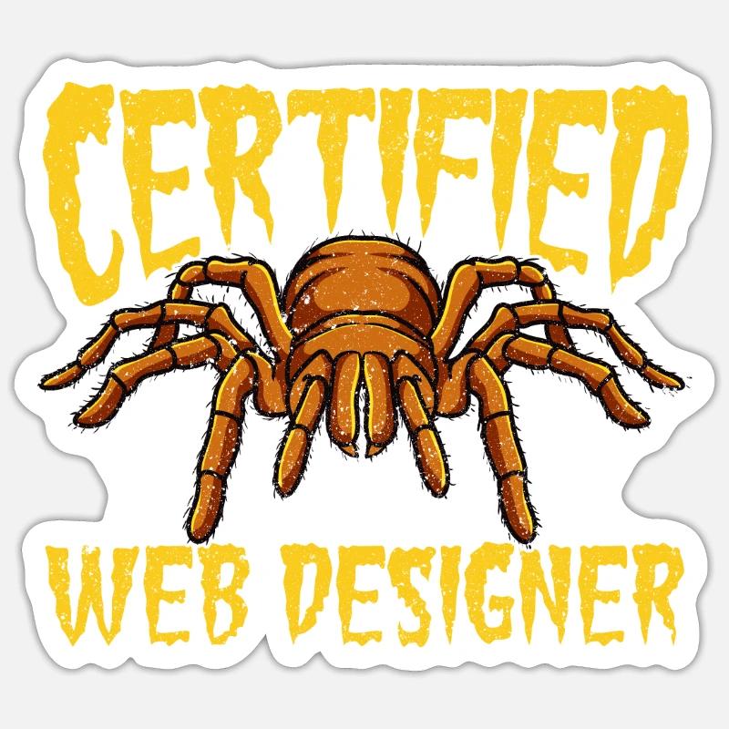 Zertifizierter Web designer Geschenk Web Design Sticker Größe S (10 x 10 cm)