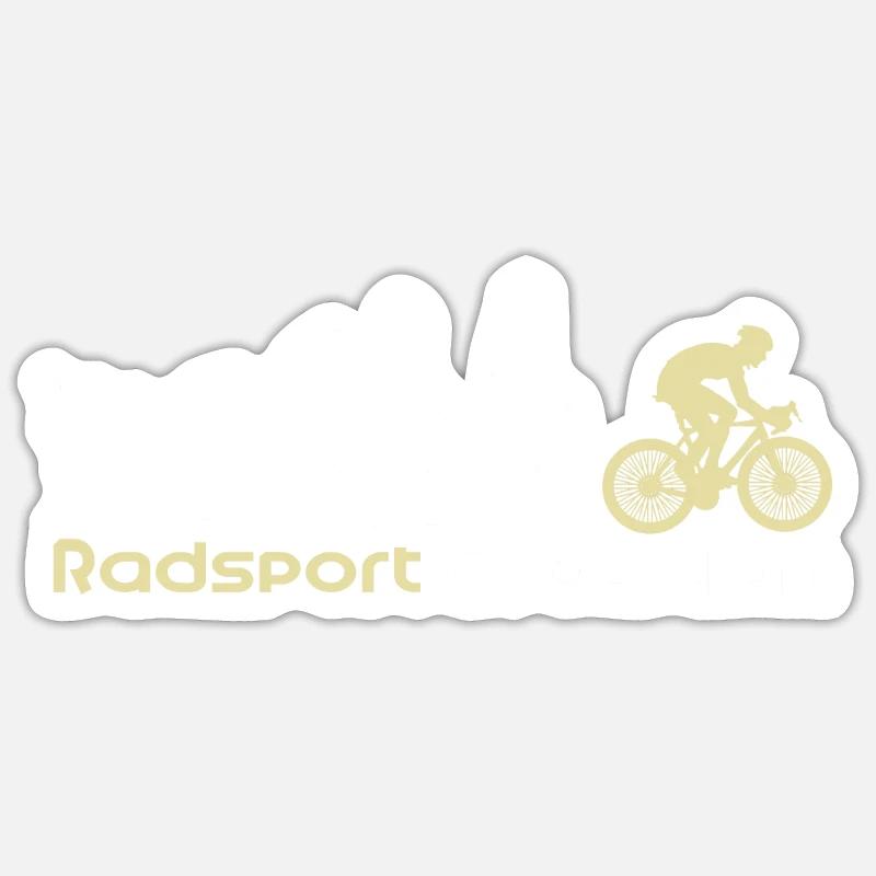 Radsport Evolution - Sticker Größe S (10 x 10 cm) - Mattweiß