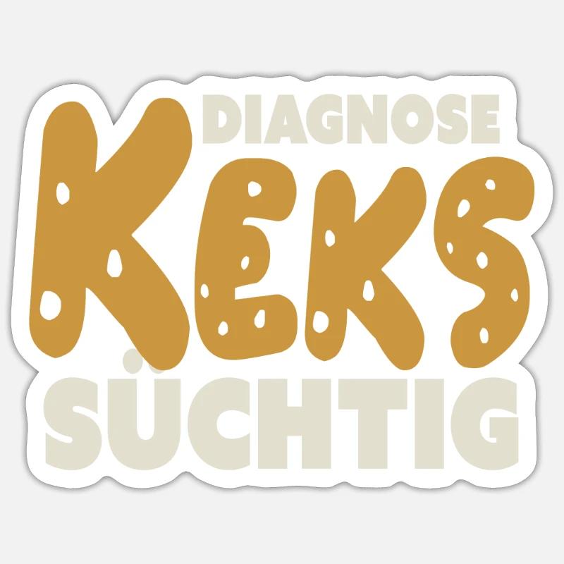 Biscuit addictif - Sticker taille S (10 x 10 cm) - blanc mat