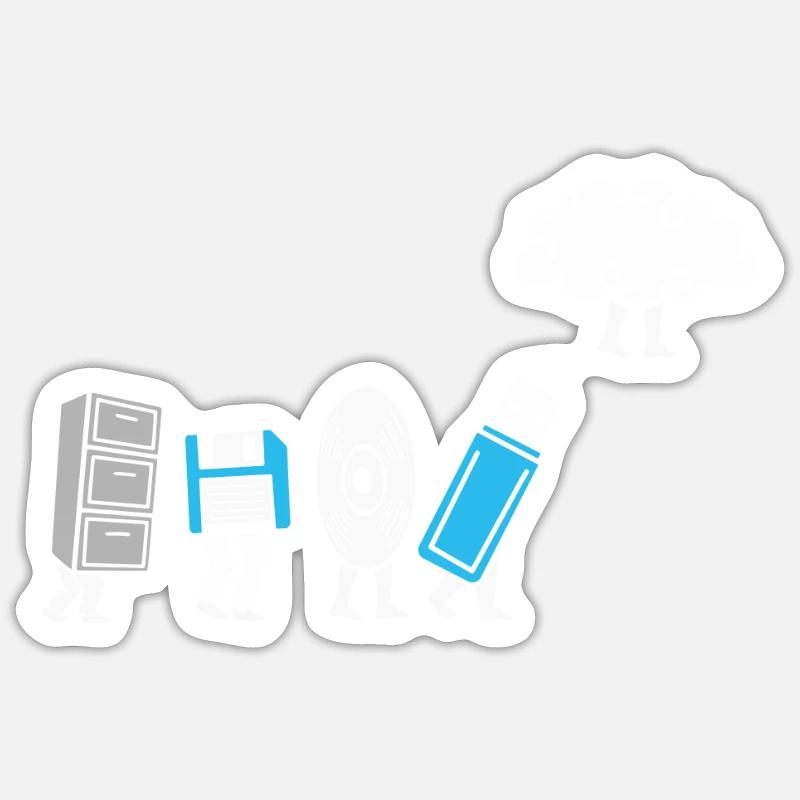 Cloud Computing Evolution Computer Entwicklung Sticker Größe S (10 x 10 cm)