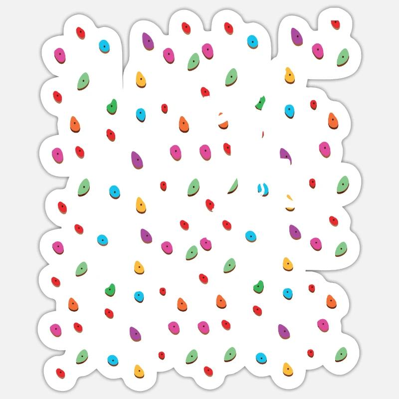 Idée de cadeau pour l'escalade d'un mur d'escalade - Sticker taille S (10 x 10 cm) - blanc mat