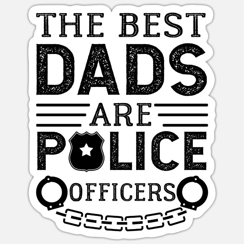 Policeman Dad - Sticker size S (10 x 10 cm) - white matte