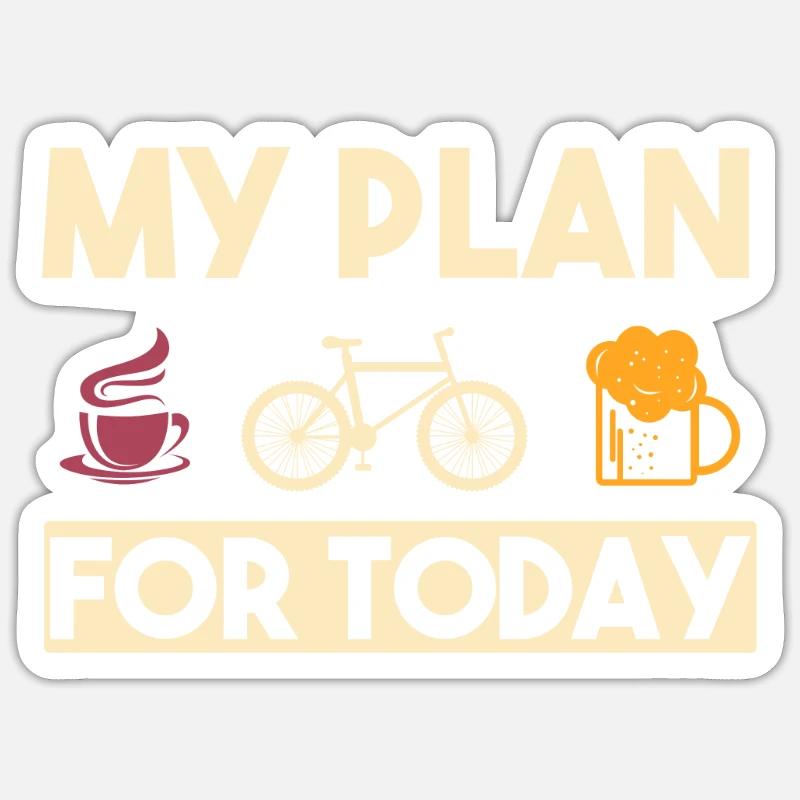Cyclist gift - Sticker size S (10 x 10 cm) - white matte
