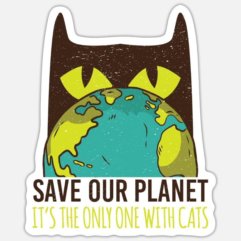 save the planet - Sticker size S (10 x 10 cm) - white matte