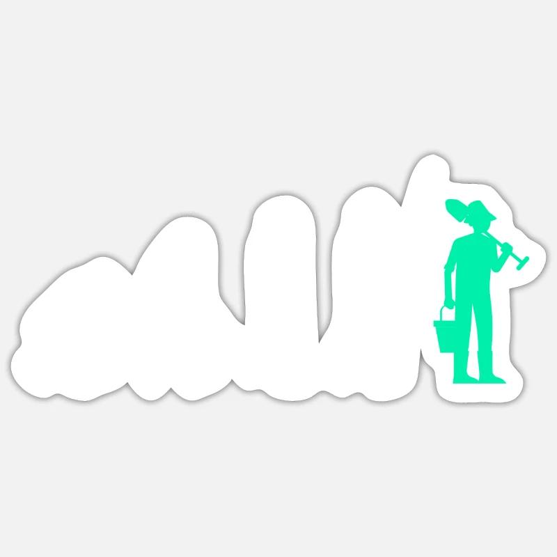 Evolution Jardinier Sticker taille S (10 x 10 cm)