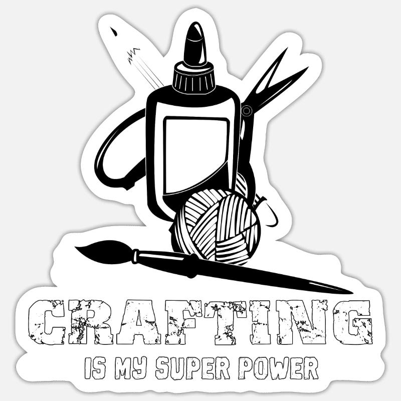 Handicraft - Sticker size S (10 x 10 cm) - white matte
