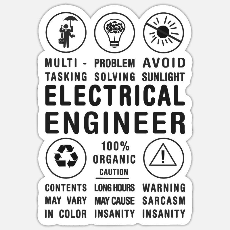 electrical engineer Sticker size S (10 x 10 cm)