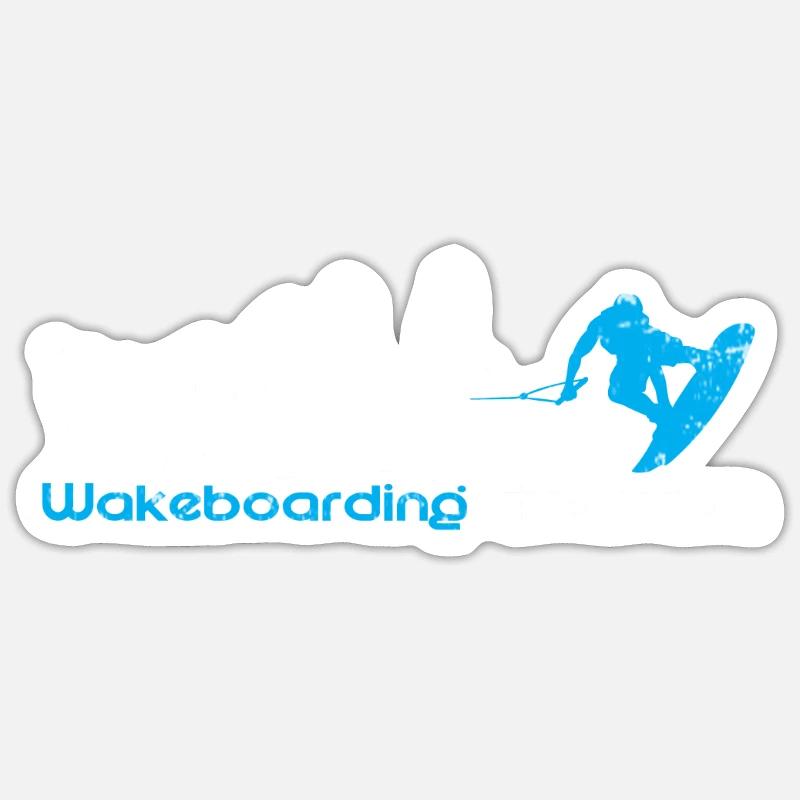 Wakeboard Evolution - Sticker Größe S (10 x 10 cm) - Mattweiß