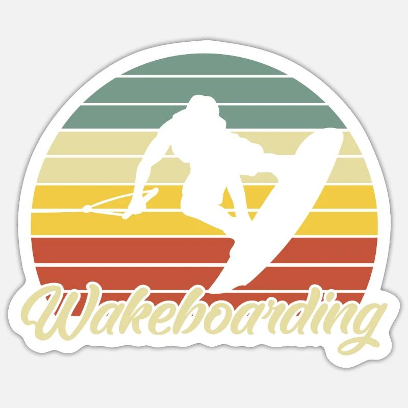 Wakeboarding gift Sticker size S (10 x 10 cm)