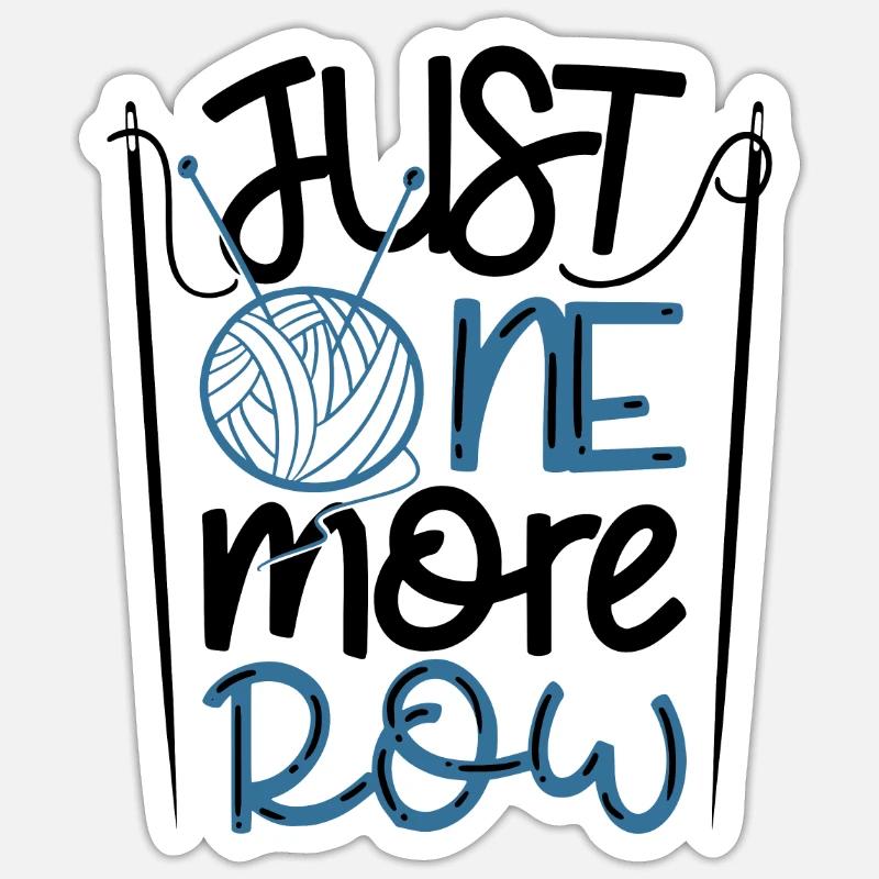 Crochet knitting handmade gift - Sticker size S (10 x 10 cm) - white matte
