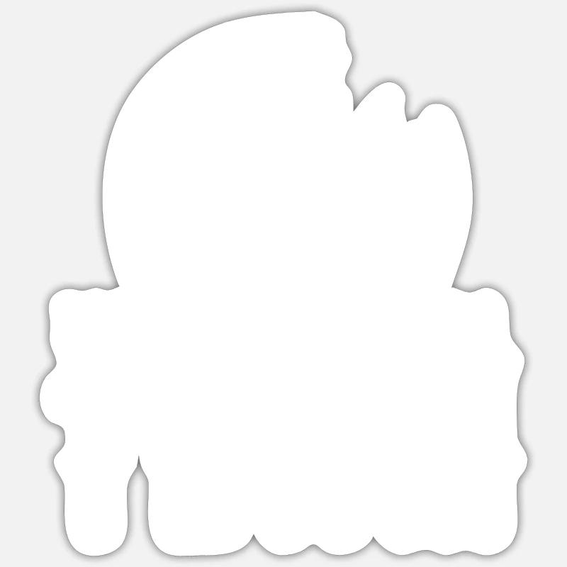 Équipe de volley - Sticker taille S (10 x 10 cm) - blanc mat