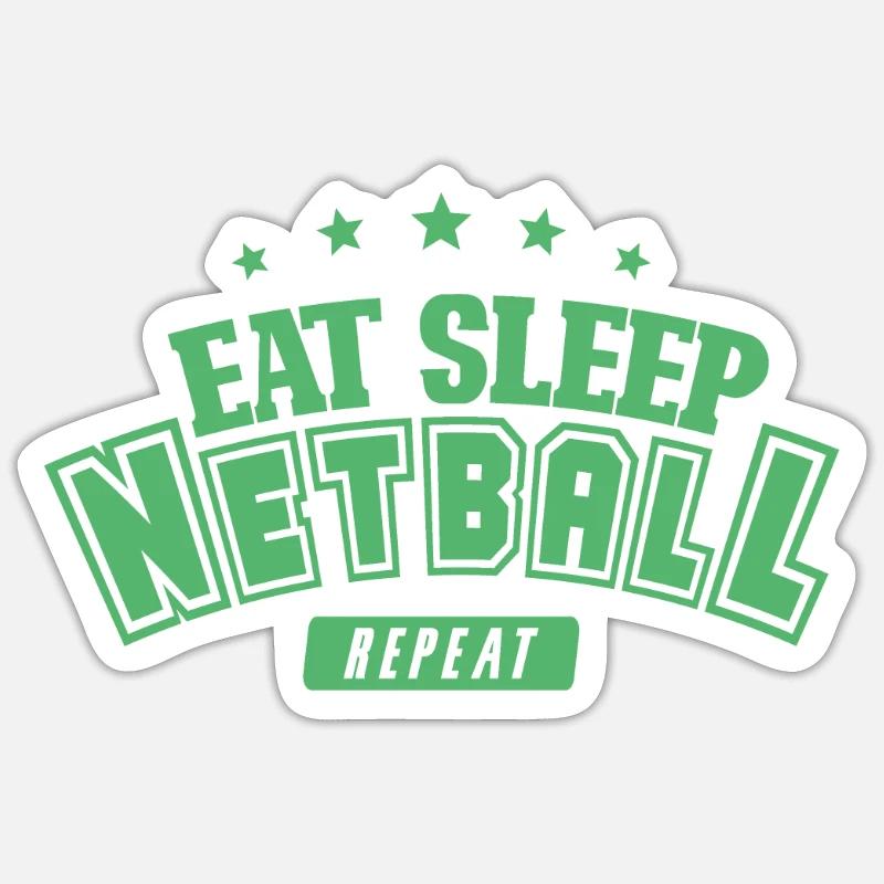 netball - Sticker taille S (10 x 10 cm) - blanc mat