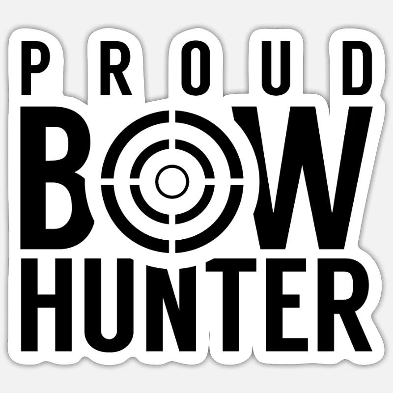 Bogen Bogenjagd Bogenjäger Bogenschießen Pfeil Sticker Größe S (10 x 10 cm)