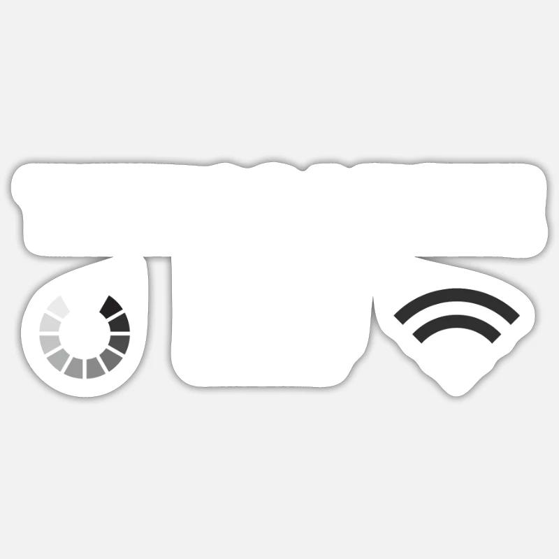 THINGS I HATE Wi-Fi charging icon smartphone battery is empty Sticker size S (10 x 10 cm)