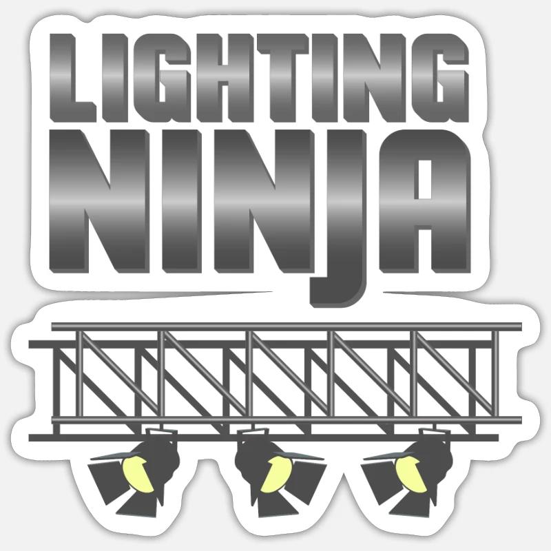 Light Ninja Maintenance Technician Gift Sticker size S (10 x 10 cm)