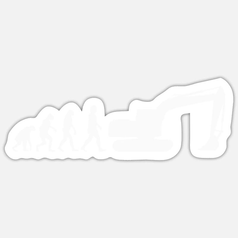 Evolution des dragues pour excavatrice Sticker taille S (10 x 10 cm)