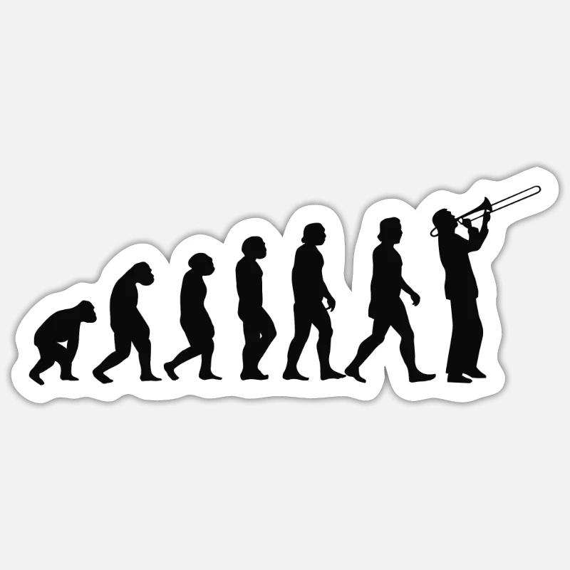 Trombone Evolution Trombone Sticker taille S (10 x 10 cm)