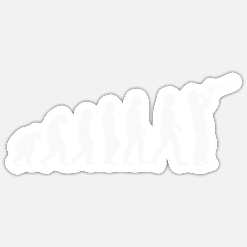 Trombone Evolution Trombone - Sticker taille S (10 x 10 cm) - blanc mat