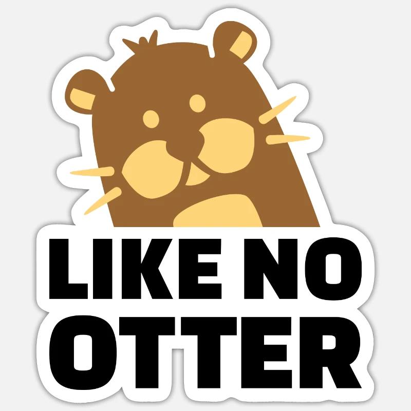 otter - Sticker size S (10 x 10 cm) - white matte