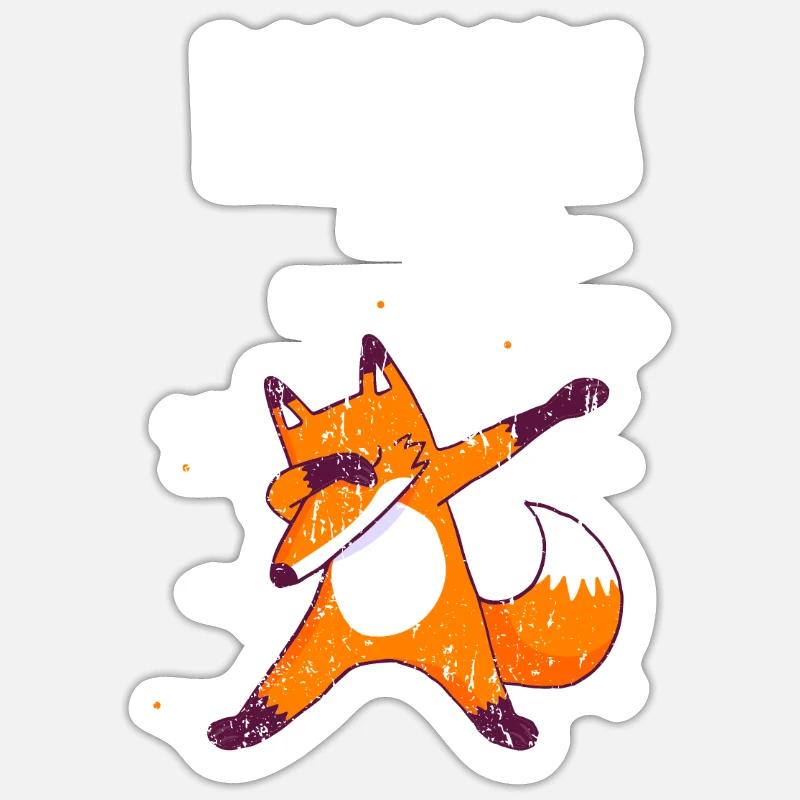 Discofox dance fox for dancers to dance - Sticker size S (10 x 10 cm) - white matte