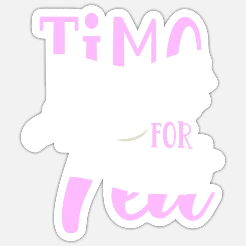 Tee - Sticker Größe S (10 x 10 cm) - Mattweiß