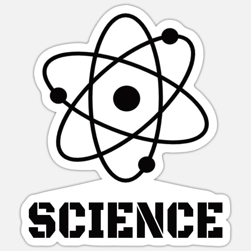 Physique: Science Atom Sticker taille S (10 x 10 cm)