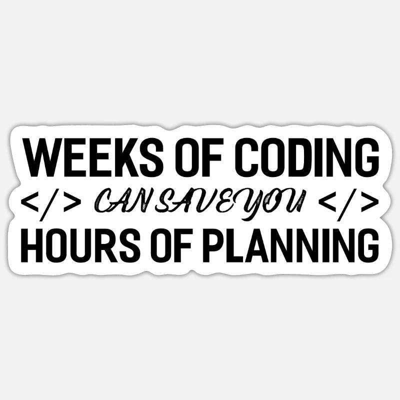Programmer Weeks Of Coding - Sticker size S (10 x 10 cm) - white matte