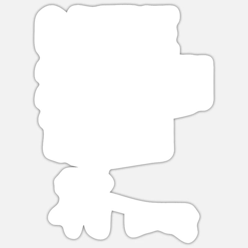 Canicross en cours d'exécution - Sticker taille S (10 x 10 cm) - blanc mat