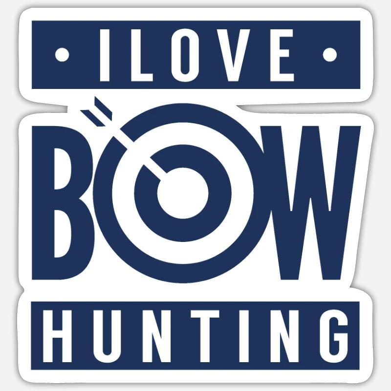 Bogenjäger Bogenjagd Jäger Pfeil und Bogen Bogen Sticker Größe S (10 x 10 cm)
