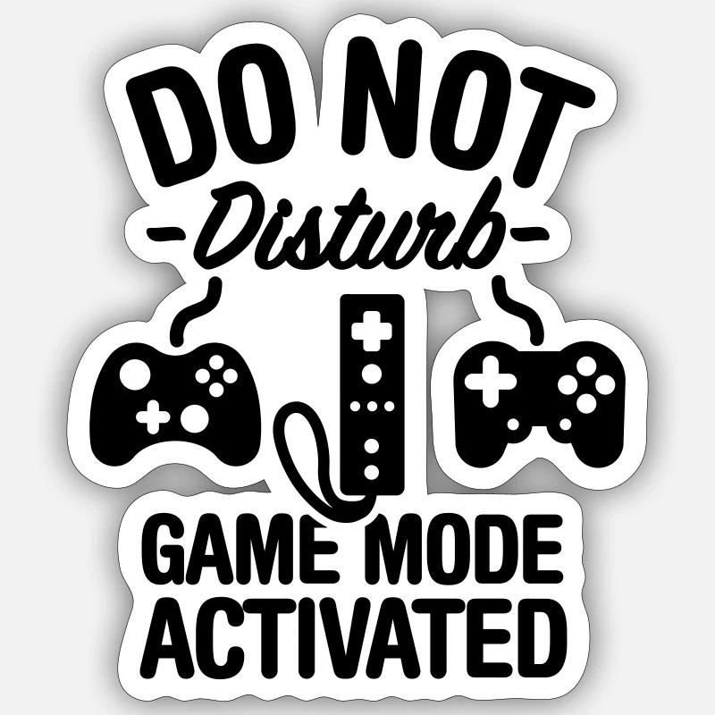Do not disturb game mode activated - Sticker Größe S (10 x 10 cm) - Mattweiß